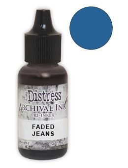 Tim Holtz® Distress Archival Re-Inker Faded Jeans .5 oz Ink Distress 