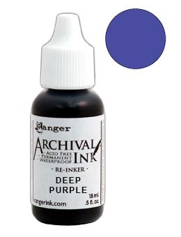 Archival Ink™ Pads Re-Inker Deep Purple, 0.5oz Ink Archival Ink 