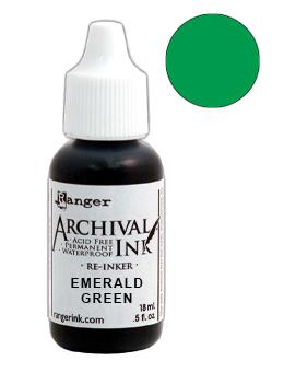 Archival Ink™ Pads Re-Inker Emerald Green, 0.5oz Ink Archival Ink 
