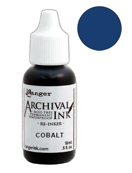 Archival Ink™ Pads Re-Inker Cobalt, 0.5oz Ink Archival Ink 