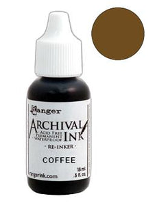 Archival Ink™ Pads Re-Inker Coffee, 0.5oz Ink Archival Ink 