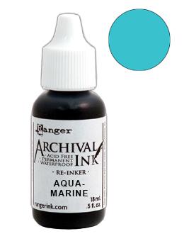 Archival Ink™ Pads Re-Inker Aquamarine, 0.5oz Ink Archival Ink 