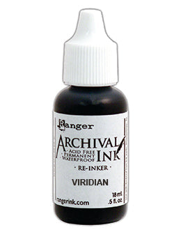 Archival Ink™ Pads Re-Inker Viridian, 0.5oz Ink Archival Ink 