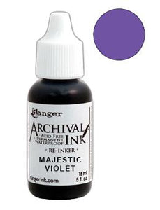Archival Ink™ Pads Re-Inker Majestic Violet, 0.5oz Ink Archival Ink 