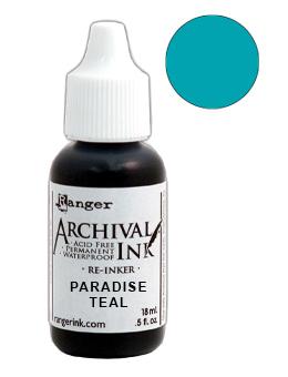 Archival Ink™ Pads Re-Inker Paradise Teal, 0.5oz Ink Archival Ink 