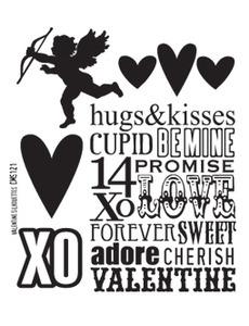 Tim Holtz® Stampers Anonymous - Cling Mount Stamps - Valentine Silhouettes Stamps Tim Holtz Other 