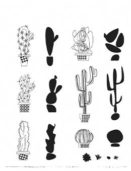 Tim Holtz Stampers Anonymous Cling Mount Stamp Mod Cactus Stampers Anonymous Tim Holtz Other 