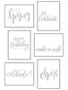 Letter It™ Celebration Sentiment Pack (4.25 x 5.5) 12pk / 6 Designs Surfaces Letter It 
