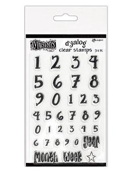 Dylusions Dyalog Clear Stamps - Numerology Dyalog Dylusions 