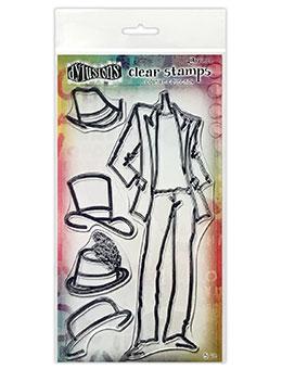 Dylusions Couture Clear Stamp Man About Town Set Dylusions 