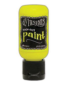 Dylusions Flip Cap Paint Lemon Drop, 1oz Paint Dylusions 