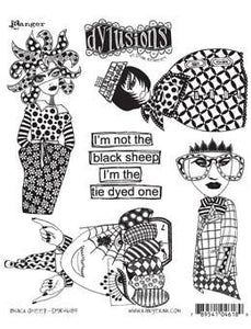 Dylusions Cling Mount Stamps Black Sheep Stamps Dylusions 