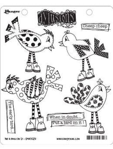 Dylusions Cling Mount Stamps Put a Bird On It Stamps Dylusions 