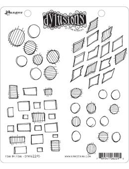 Dylusions Cling Mount Stamps Four by Four Stamps Dylusions 