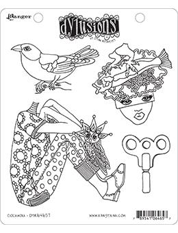 Dylusions Cling Mount Stamps Clockwork Stamps Dylusions 