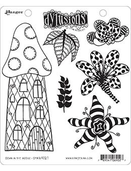 Dylusions Cling Mount Stamps Down in the Woods Stamps Dylusions 