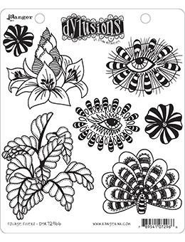 Dylusions Cling Mount Stamps Foliage Fillers Stamps Dylusions 
