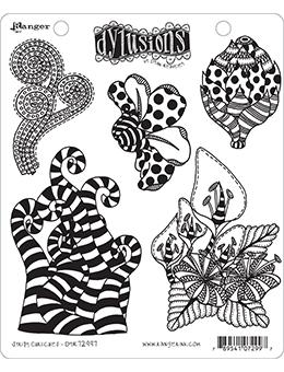 Dylusions Cling Mount Stamps Stripy Curlicues Stamps Dylusions 