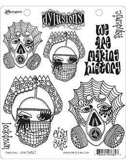 Dylusions Cling Mount Stamps Pandemic Stamps Dylusions 