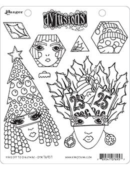 Dylusions Cling Mount Stamps Hats Off To Christmas Stamps Dylusions 