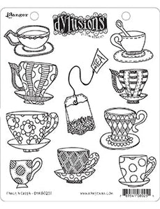 Dylusions Cling Mount Stamps Fancy a Cuppa Stamps Dylusions 