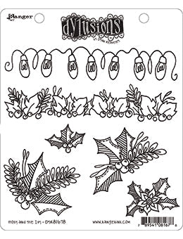 Dylusions Cling Mount Stamps Holly and the Ivy Stamps Dylusions 