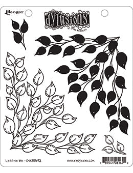 Dylusions Cling Mount Stamps Leaf Me Be Stamps Dylusions 