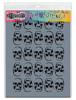 Dylusions Stencils Skulls Stencil Dylusions Large 9 x 12 Inches 