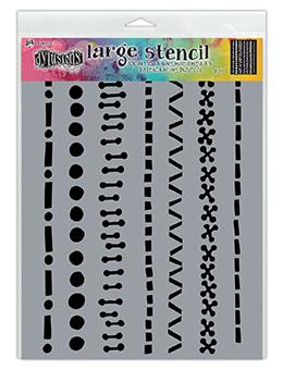 Dylusions Stencils A Stitch in Time Stencil Dylusions Large 9 x 12 