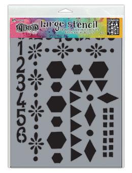 Dylusions Stencil Large Number Frame Stencil Dylusions 