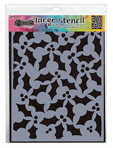 Dylusions Stencil Jolly Holly Stencil Dylusions Large 9 x 12 Inches 