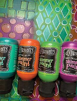 Dylusions Shimmer Paint Cut Grass, 1oz Paint Dylusions 