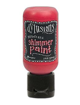 Dylusions Shimmer Paint Postbox Red, 1oz Paint Dylusions 