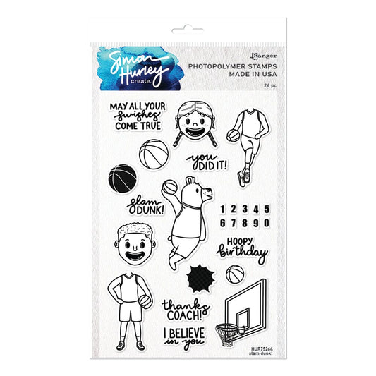 Simon Hurley create. Photopolymer Stamp Slam Dunk Stamps Simon Hurley Stamp 