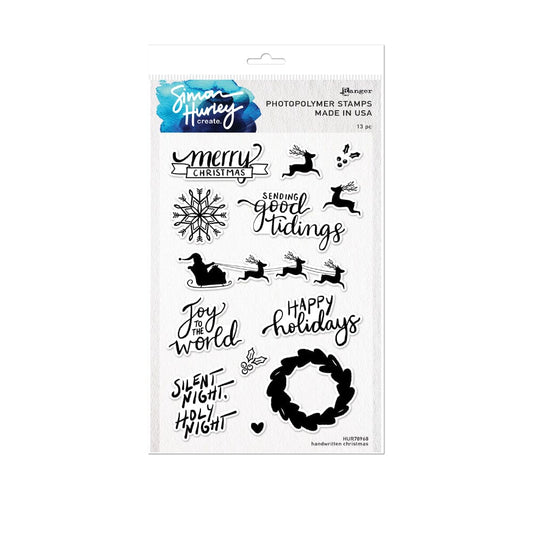 Simon Hurley create. Photopolymer Stamp Handwritten Christmas Stamps Simon Hurley Stamp 