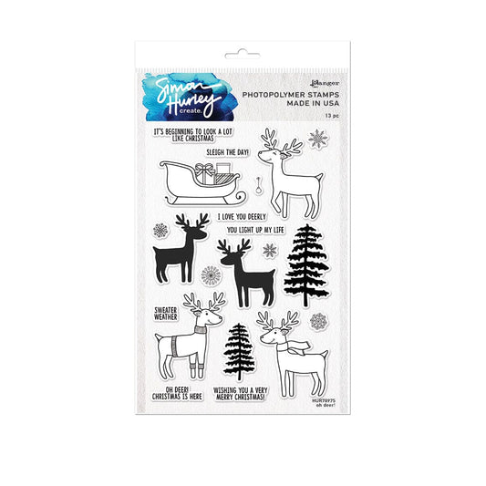 Simon Hurley create. Photopolymer Stamp Oh Deer! Stamps Simon Hurley Stamp 