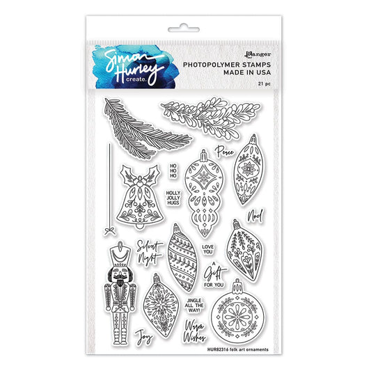 Simon Hurley create. Photopolymer Stamp Folk Art Ornaments Stamps Simon Hurley 