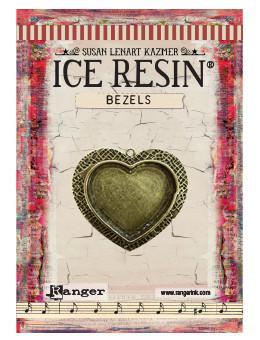 ICE Resin® Milan Bezels: Antique Bronze Medium Heart, 1pc. Bezels & Charms ICE Resin® 