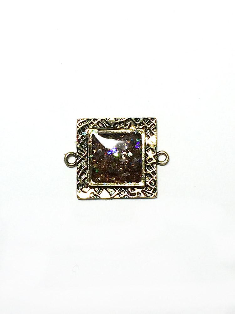 ICE Resin® Milan Bezels: Antique Bronze Small Square, 2pcs. Bezels & Charms ICE Resin® 