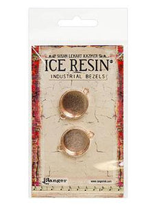 ICE Resin® Industrial Bezel Collection Rose Gold Circles 2pk Bezels & Charms ICE Resin® 