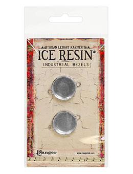 ICE ResinÂ® Industrial Bezel Collection Sterling Small Circles 2pk Bezels & Charms ICE ResinÂ® 