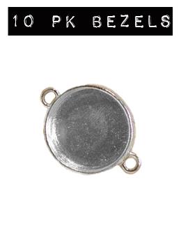 ICE Resin® Industrial Bezel Sterling Small Circle 10PK Bezels & Charms ICE Resin® 
