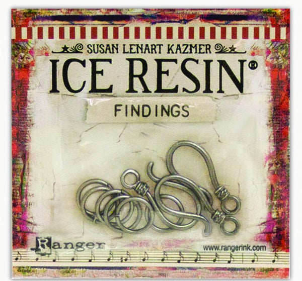 ICE Resin® Findings S Hooks & Jump Rings: Antique Silver Findings ICE Resin® 