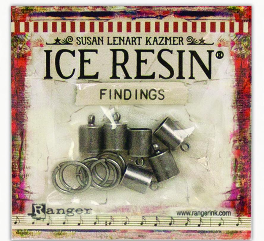 ICE Resin® Findings 7mm End Caps & Jump Rings: Antique Silver Findings ICE Resin® 