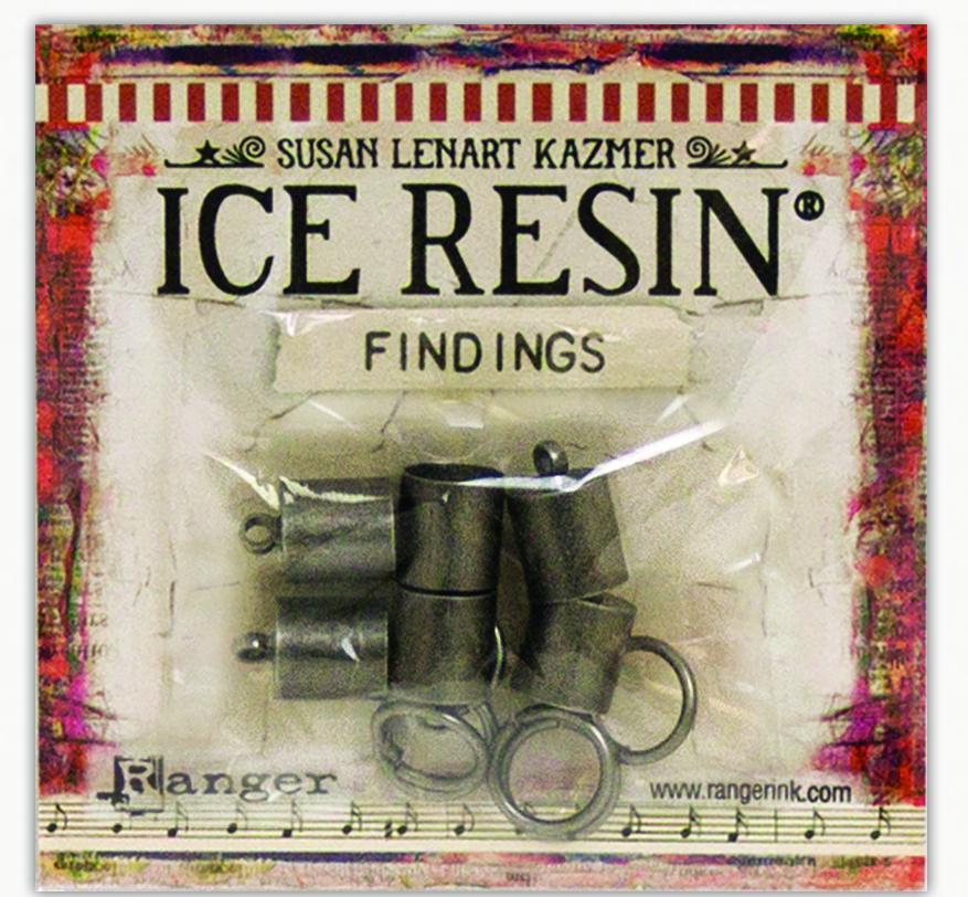ICE Resin® Findings 8mm End Caps & Jump Rings: Antique Silver Findings ICE Resin® 