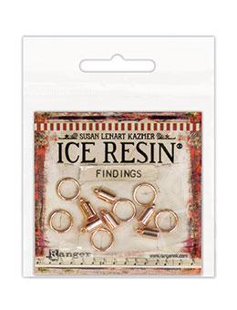 ICE Resin® Findings 5mm End Caps & 10mm Jump Rings: Rose Findings ICE Resin® 