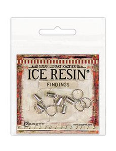 ICE Resin® Findings 5mm End Caps & 10mm Jump Rings: Sterling Findings ICE Resin® 
