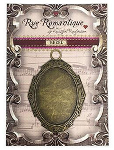 Rue Romantique Large Oval Antique Brass Closed Bezel, 1 pc. Bezels & Charms ICE Resin® 