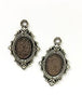 Rue Romantique Oval Antique Silver Small Closed Bezel, 2 pcs. Bezels & Charms ICE Resin® 