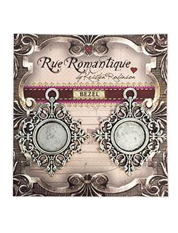 Rue Romantique Small Diamond Filigree Silver Closed Bezel, 2 pc. Bezels & Charms ICE Resin® 